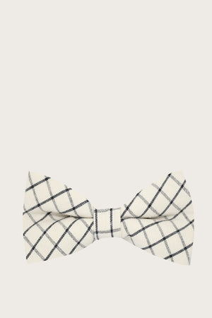 Boys Bow Tie - Ivory and Black Checkered