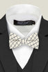 Boys' Bow Tie - Ivory and Black Checkered
