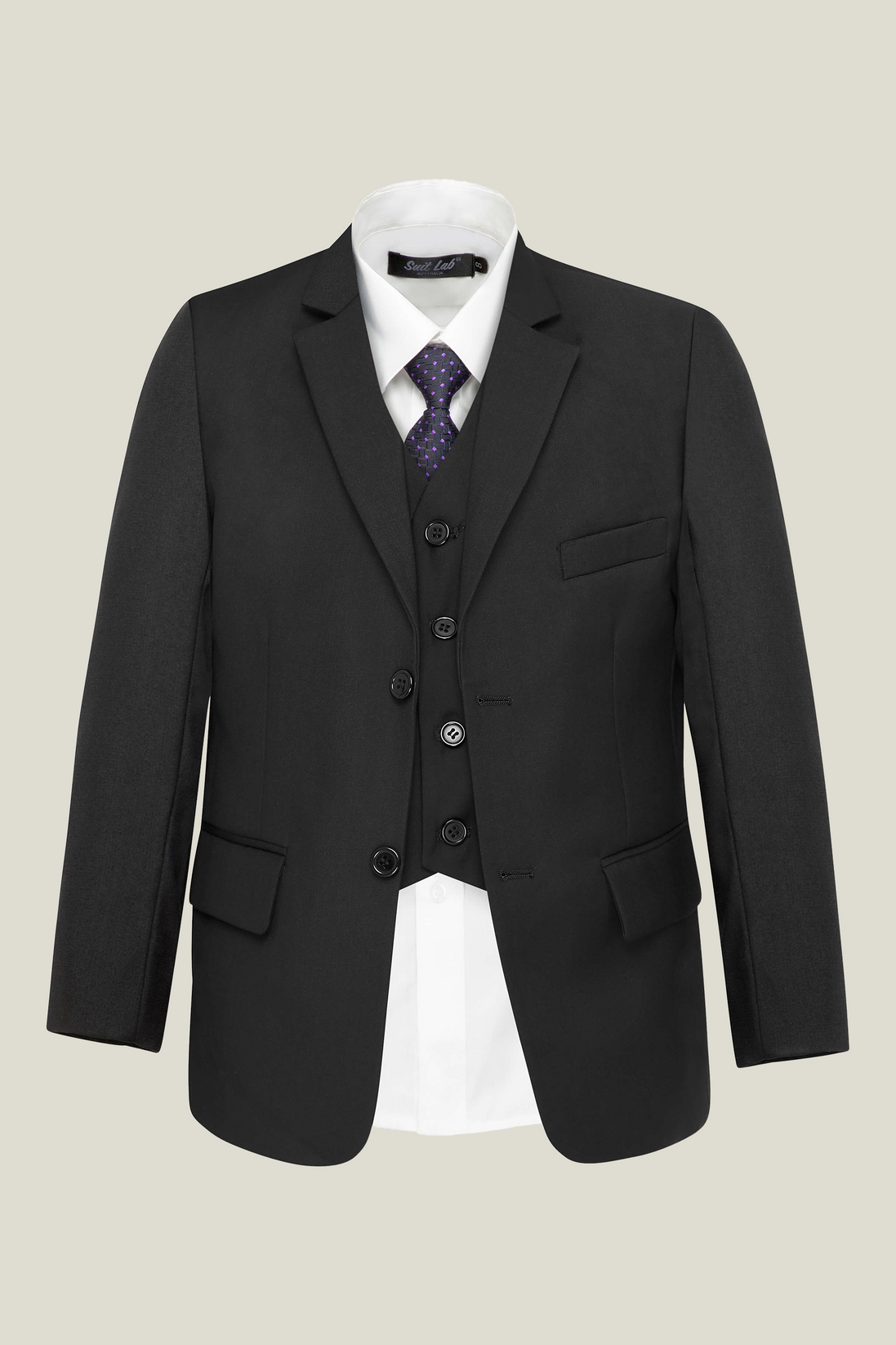 Boys' Jet Black Suit Jacket