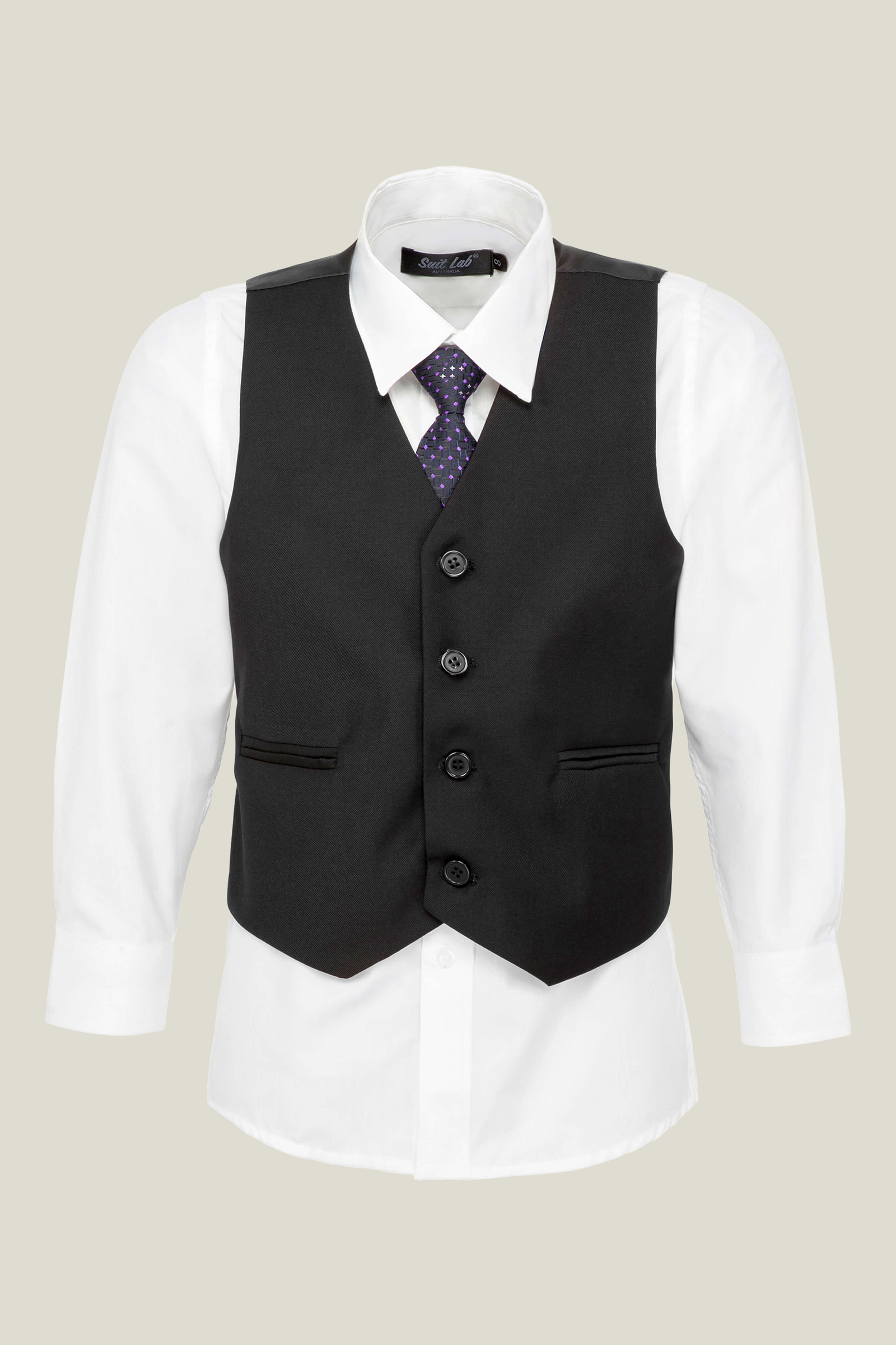 Boys Black Vest