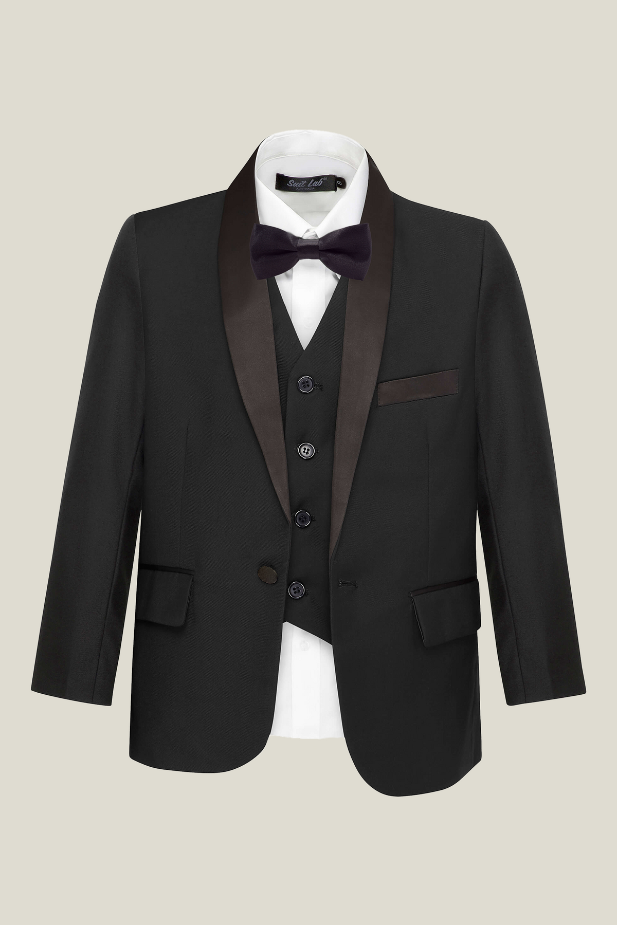 Boys Matte Black Tuxedo
