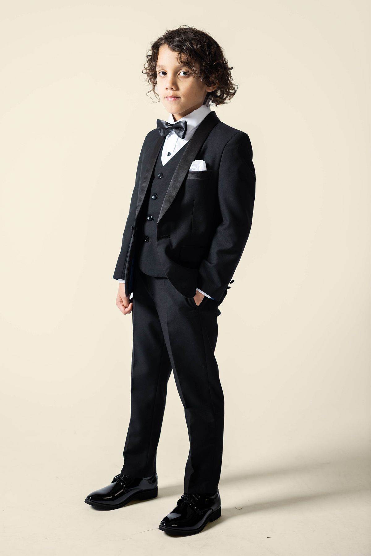 Boys Matte Black Tuxedo