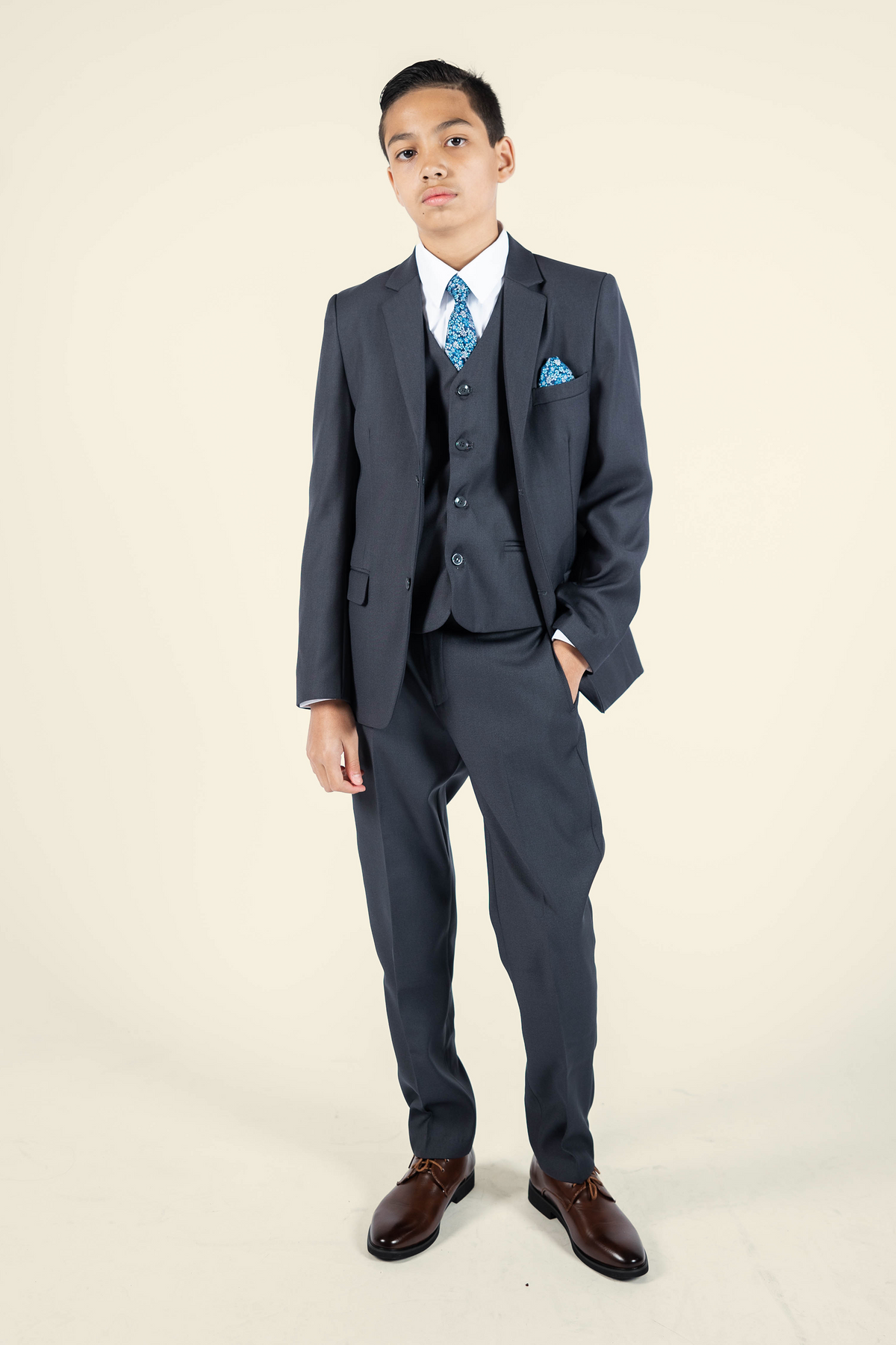 Boys Charcoal Grey Suit