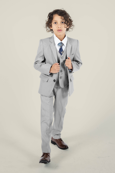 Boys' Bone Grey Suit
