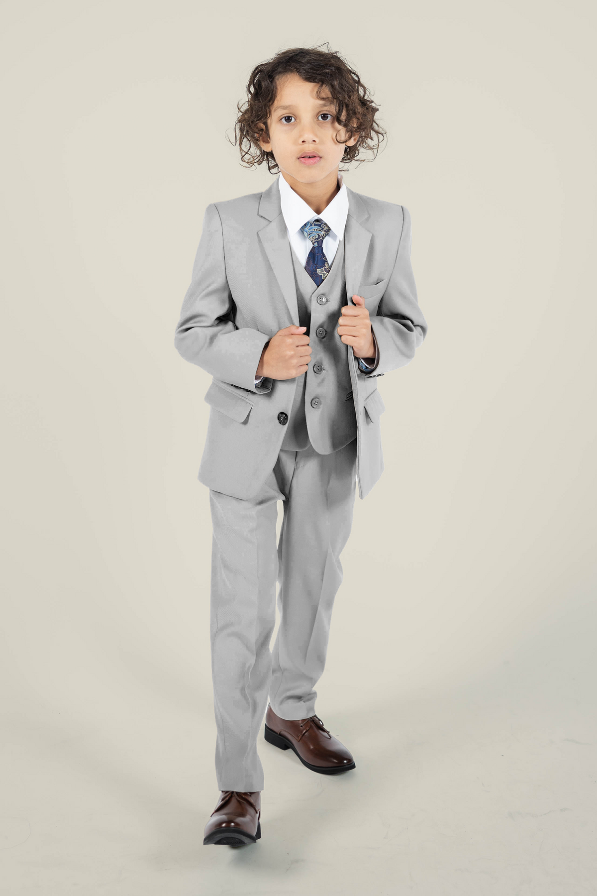 Boys' Bone Grey Suit