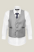 Boys Bone Grey 4-Piece Waistcoat Set