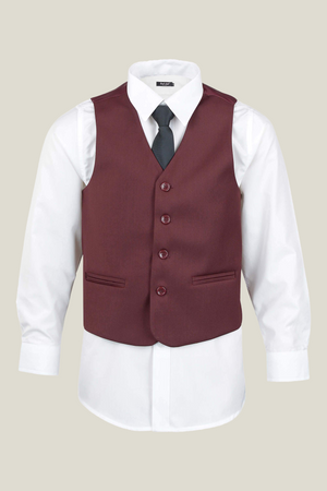 Boys Duke of Burgundy Tuxedo + Black Pants