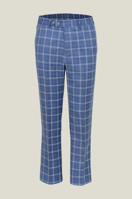 Boys' Dusty Blue Checkered Pants