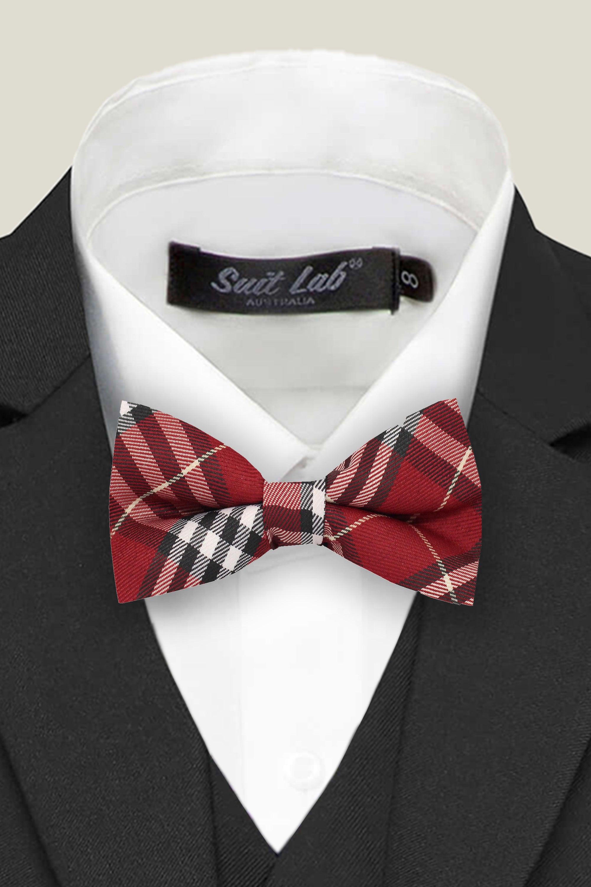 Boys Bow Tie - Red Checks