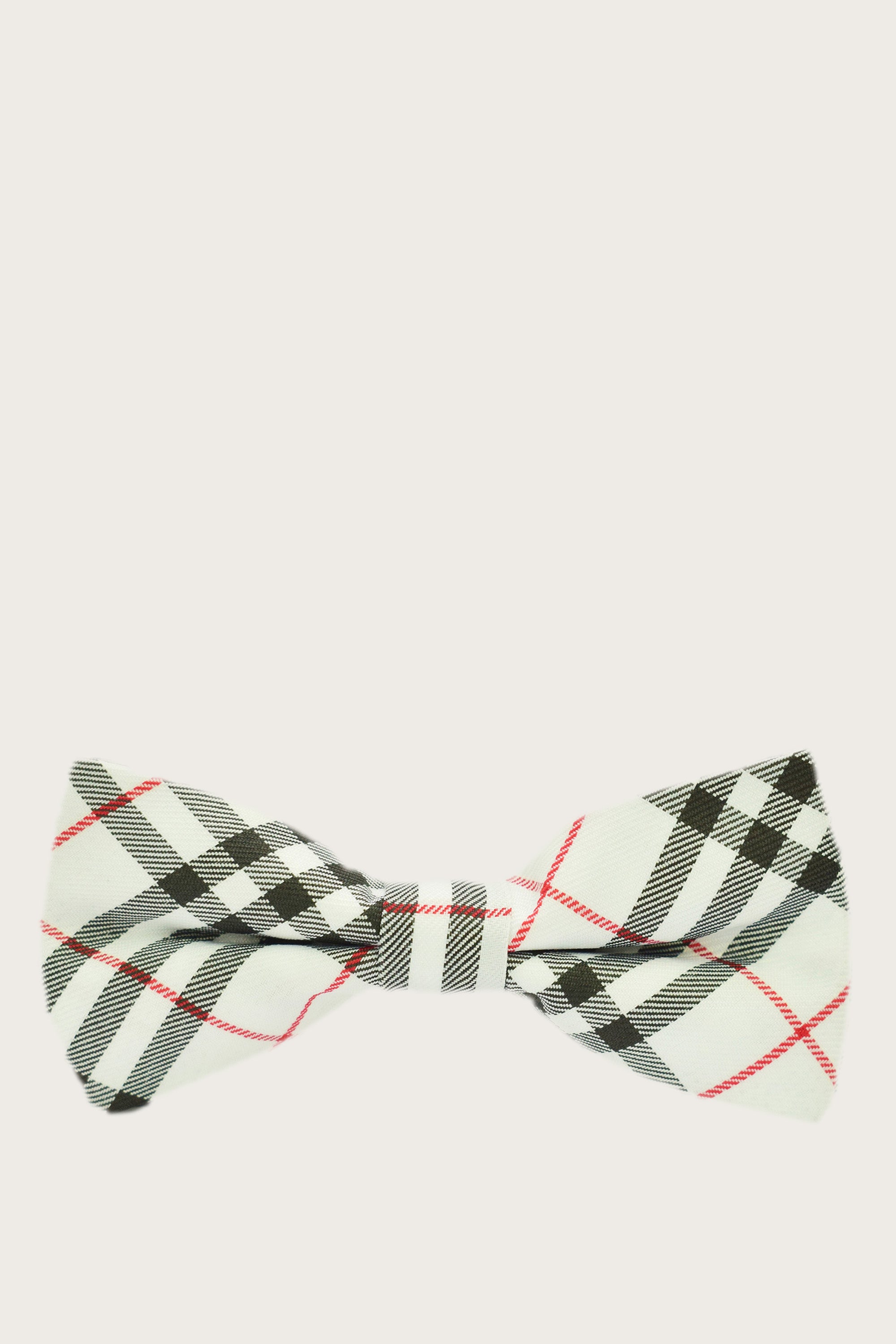 Boys' Bow Tie - White Checkered