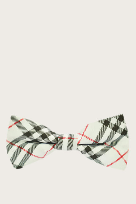 Boys' Bow Tie - White Checkered