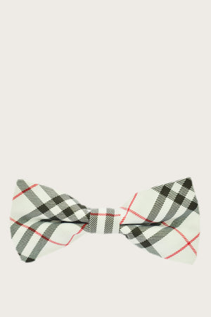Boys Bow Tie - White Checkered