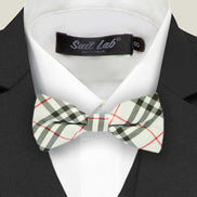 Boys' Bow Tie - White Checkered
