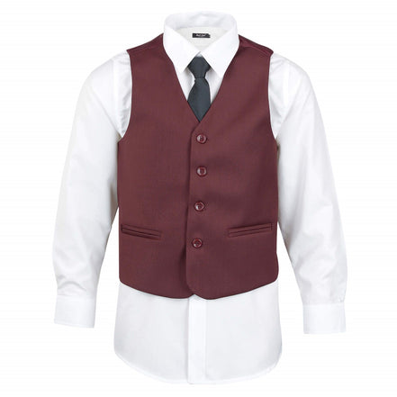 Boys' Crimson Burgundy Suit