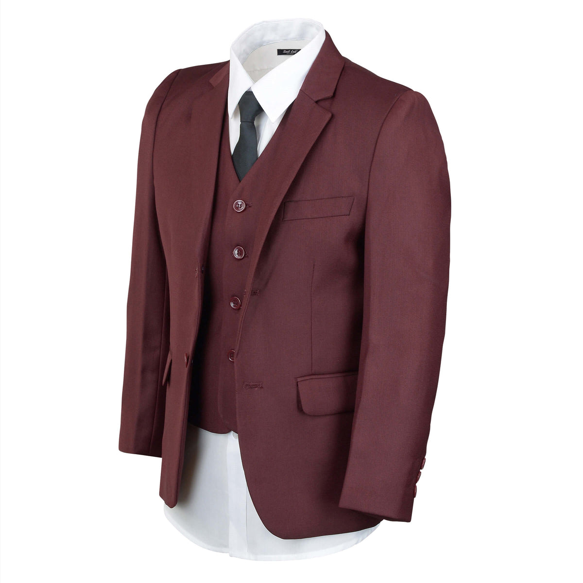 Boys Burgundy Suit