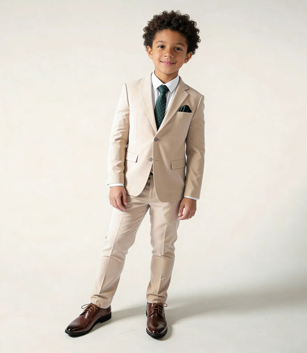 Boys' Coastal Beige Suit