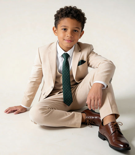 Boys' Coastal Beige Suit