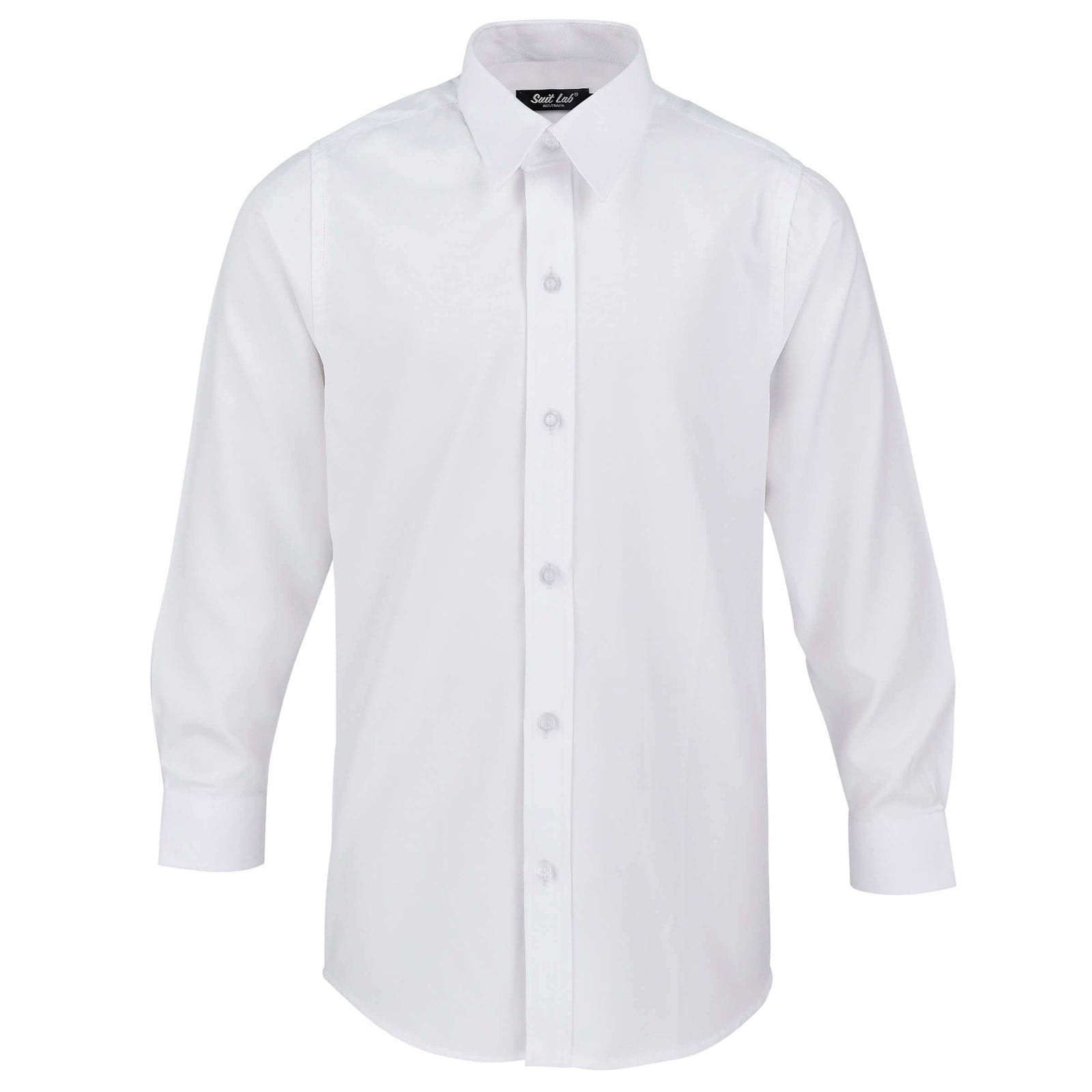 Boys White Formal Shirt Textured with White Buttons