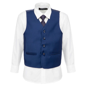 Boys Navy Blue 4-Piece Suit - Suit Lab