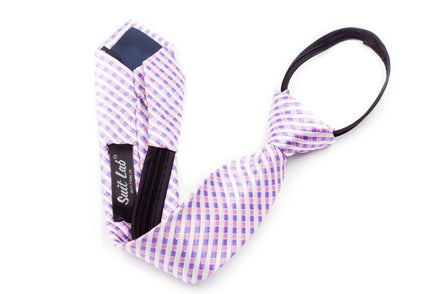 Boys' Tie - Purple Mutli Checks