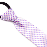 Boys' Tie - Purple Mutli Checks