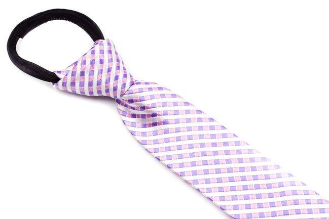 Boys' Tie - Purple Mutli Checks
