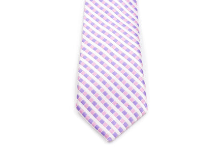 Boys' Tie - Purple Mutli Checks