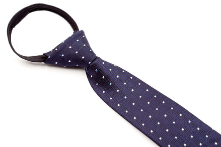 Boys' Tie - Navy Multi Polka Dots