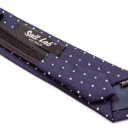 Boys' Tie - Navy Multi Polka Dots