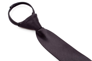 Boys Ties - Matte Black Striped