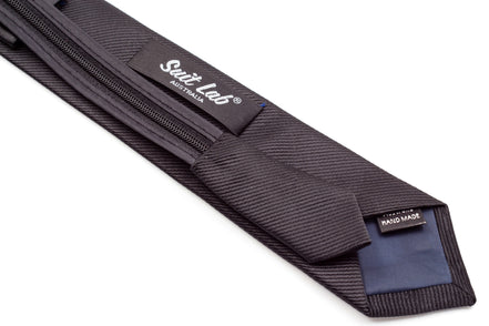 Boys' Tie - Matte Black Striped