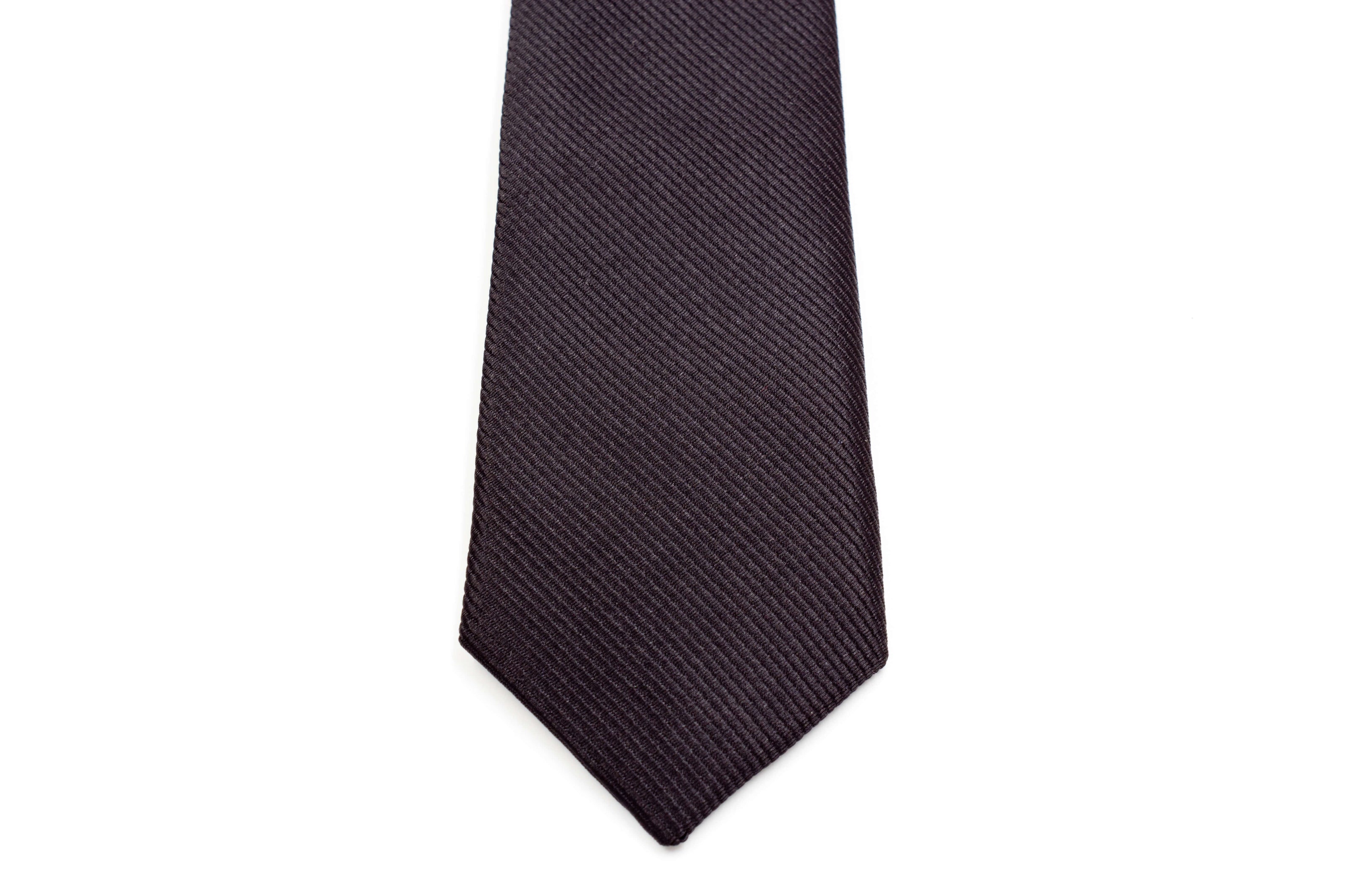 Boys' Tie - Matte Black Striped