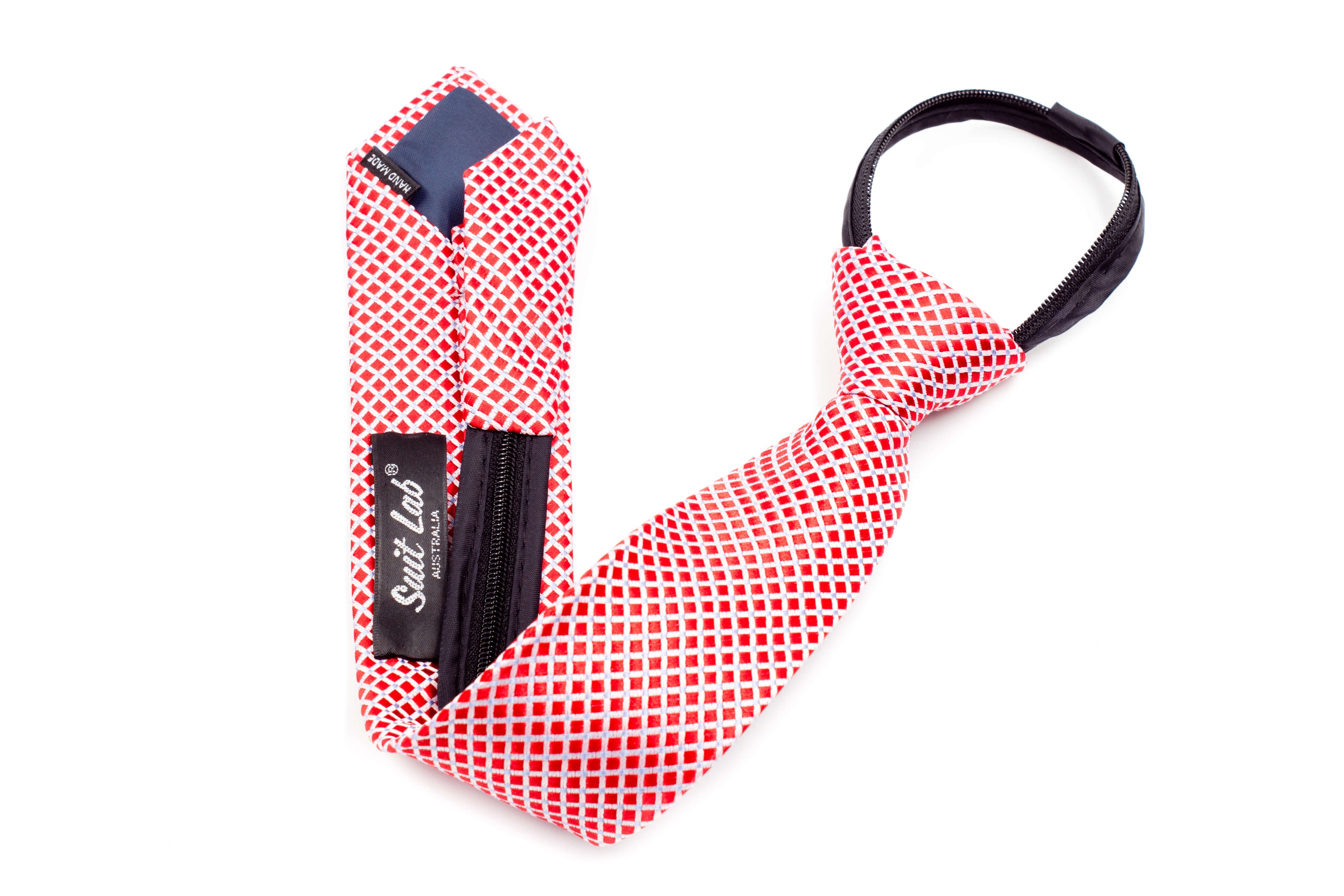 Boys' Tie - Red/White Checks