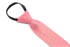 Boys Ties - Red/White Checks