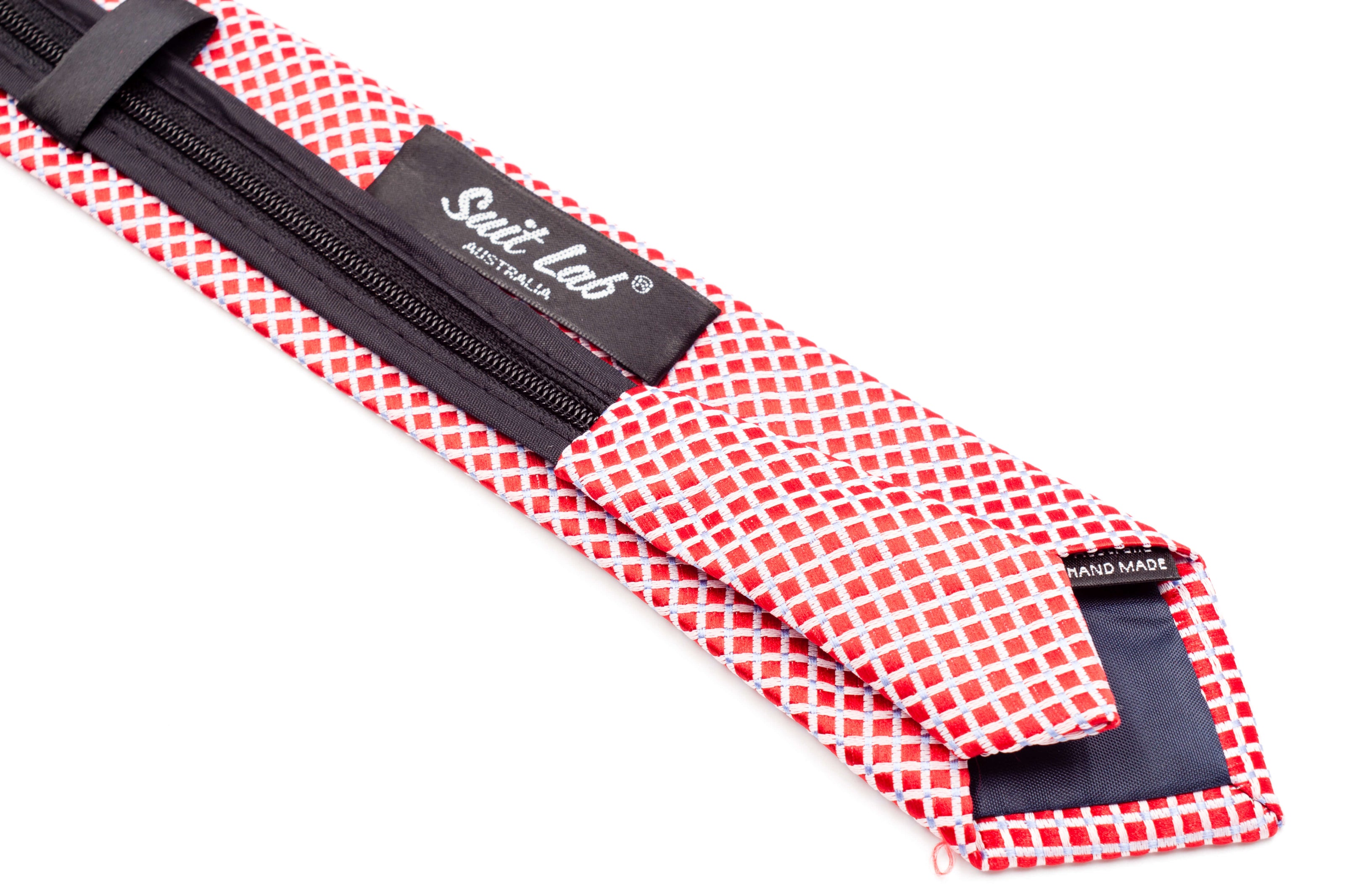 Boys' Tie - Red/White Checks
