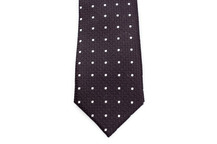 Boys' Tie - Black Polka Dot
