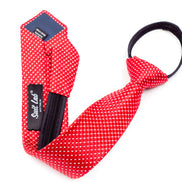 Boys' Tie - Red Polka Dot
