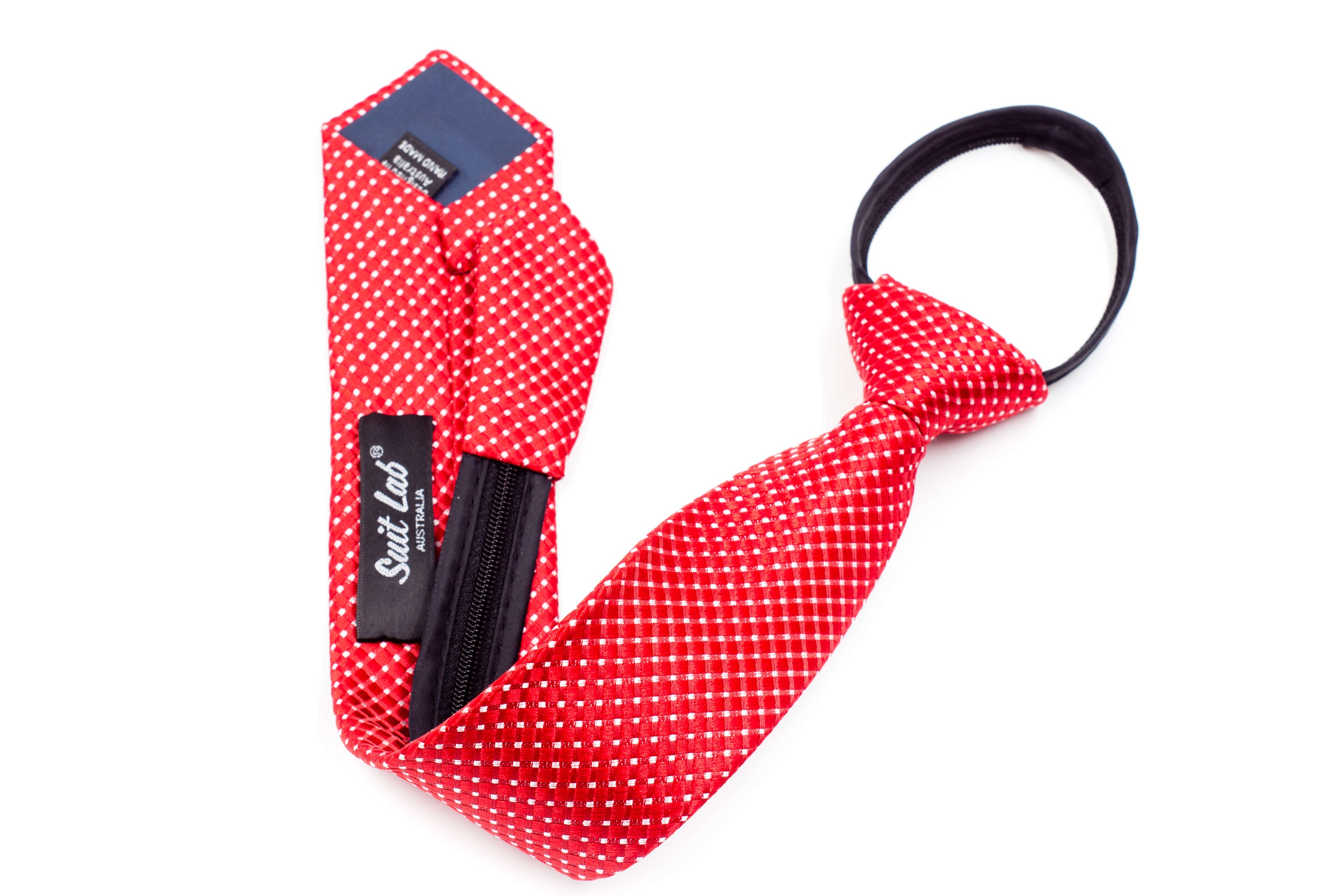 Boys' Tie - Red Polka Dot