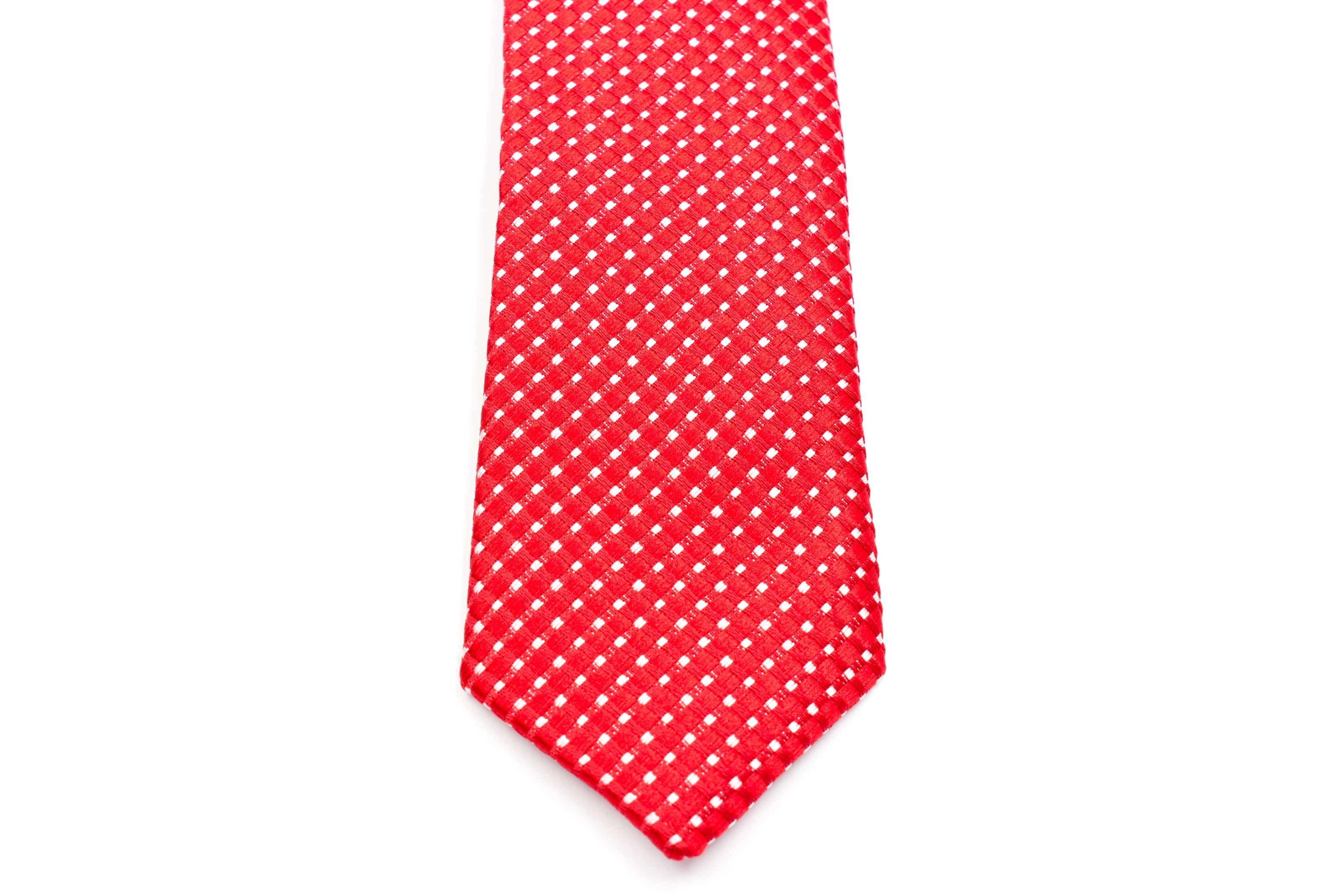 Boys' Tie - Red Polka Dot