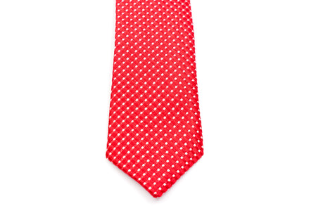 Boys' Tie - Red Polka Dot