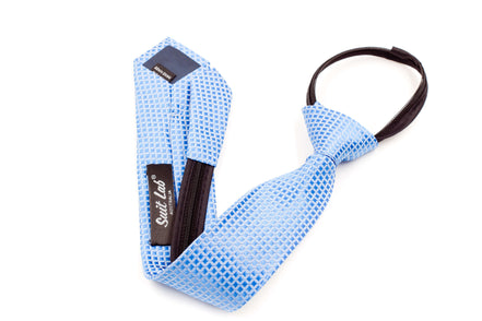 Boys' Tie - Baby Blue Checkered