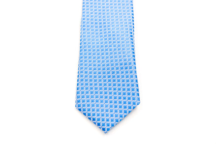 Boys' Tie - Baby Blue Checkered