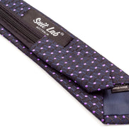 Boys' Tie - Black and Purple Diamond