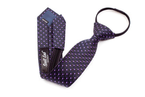 Boys Ties - Black and Purple Diamond