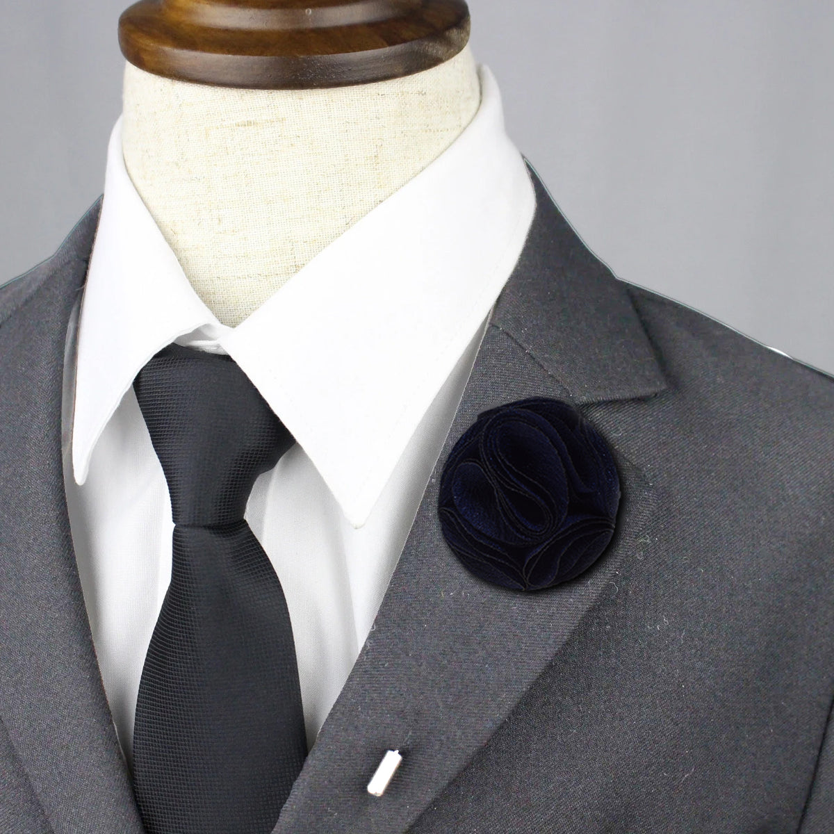 Blossom Lapel Pin - Dark Navy