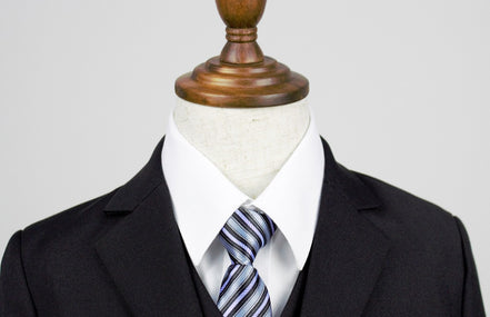 Boy Ties - Grey and Purple Stripes - Suit Lab