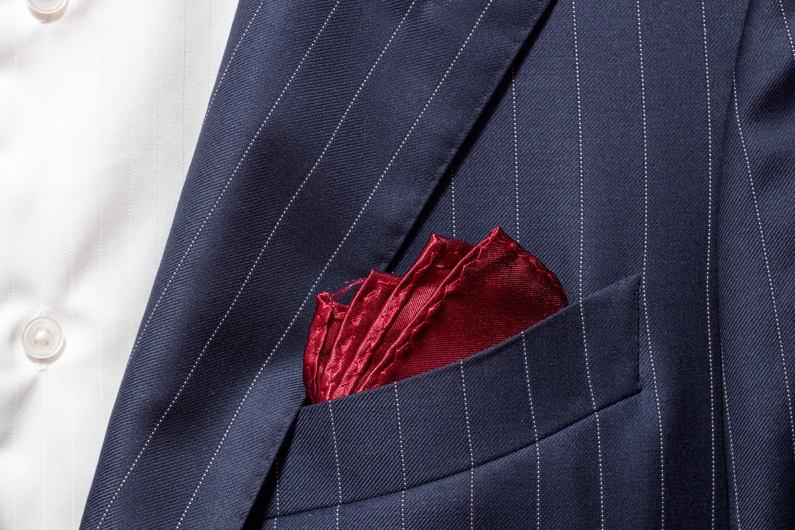 Pocket Square - Burgundy Red