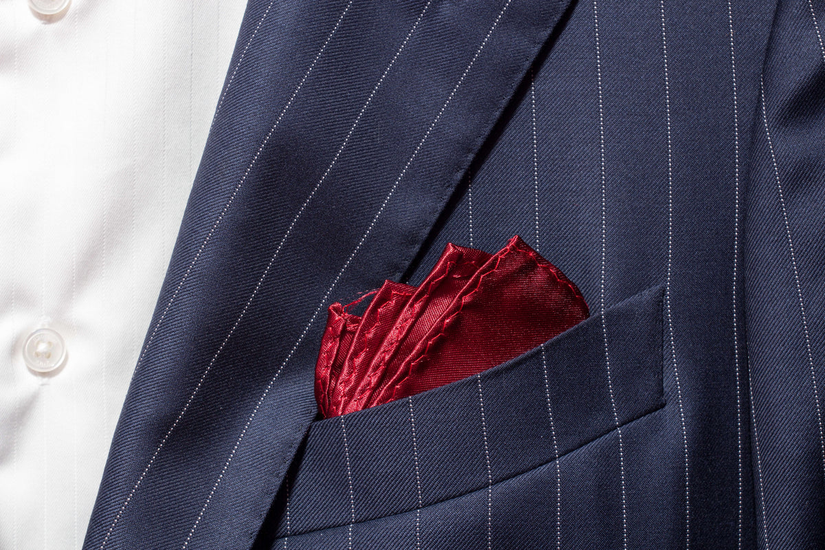 Pocket Square - Burgundy Red