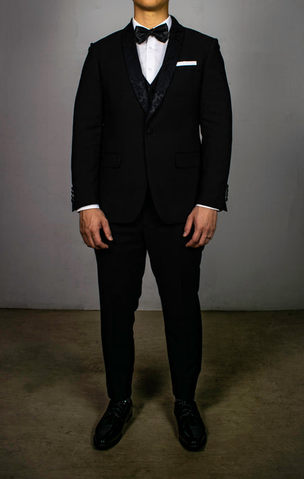 Men's Paisley Black Tuxedo