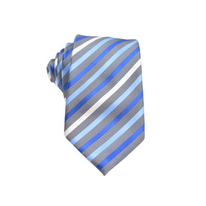 Mens Neck Tie - Blue Multi Stripes